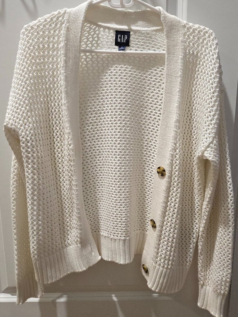 Gap Sweater with Buttons (white small)